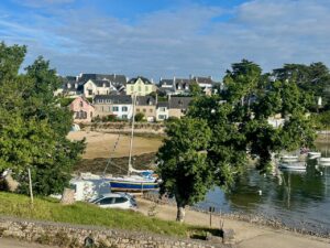 View of Harbour from Hotel du Bac, Crombrit, Brittany, France