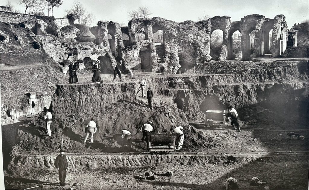 1906 excavations of Arènes de Saintes, Charente-Maritime, Western France