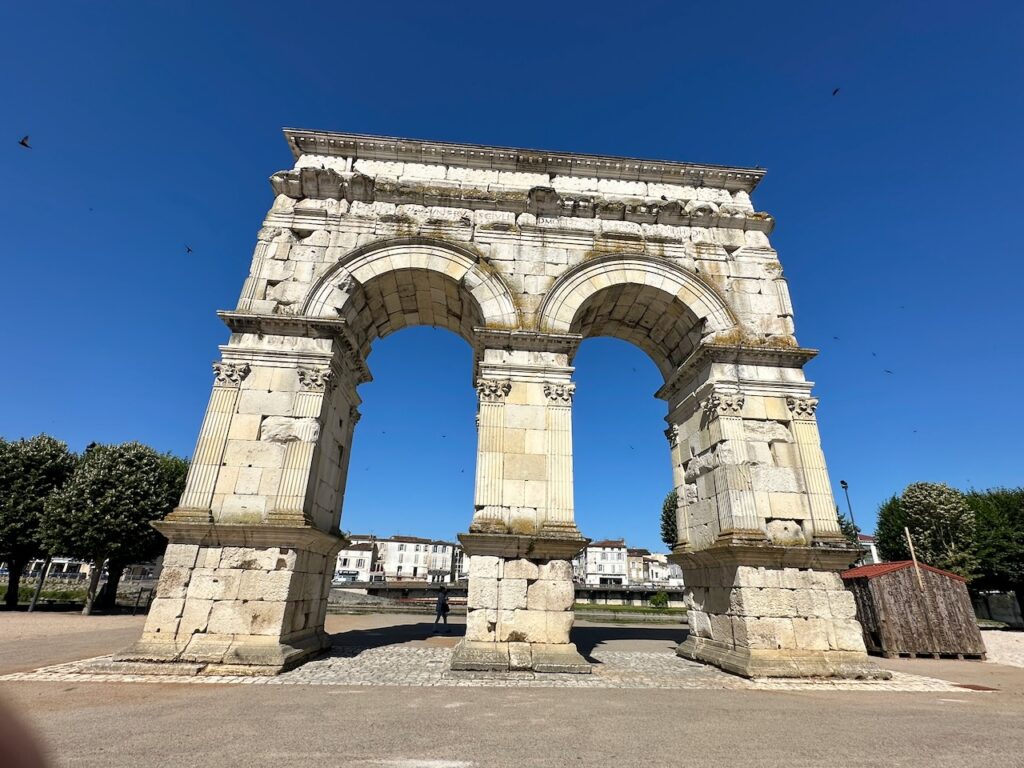 Arch of Germanicus, entrance to Roman city of Saintes, Charente-Maritime, Western France