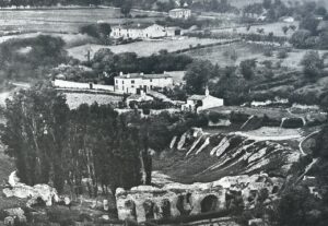Early 20th century excavated Arènes de Saintes, Charente-Maritime, Western France