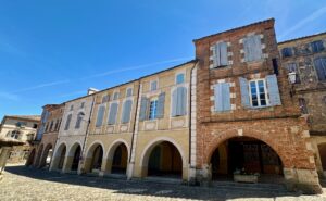 Architecture in Auvillar, Tarn-et-Garonne, France