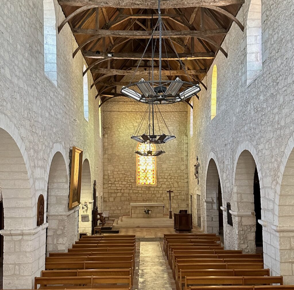 Inside Church of Saint-Jacques, Aubeterre-sur-Dronne, Charente, Western France
