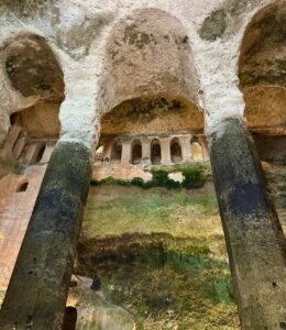 Inside Monolithic Church of Saint-Jean, Aubeterre sur Dronne,Charente, Western France