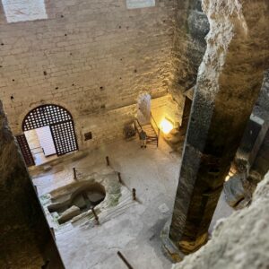 Inside Monolithic Church of Saint-Jean in Aubeterre sur Dronne, Charente, Western France