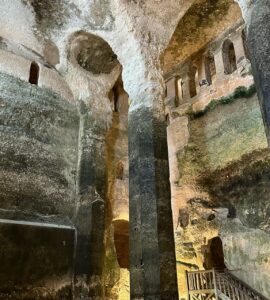 Inside The Church of Saint-Jean in Aubeterre sur Dronne, Charente, Western France