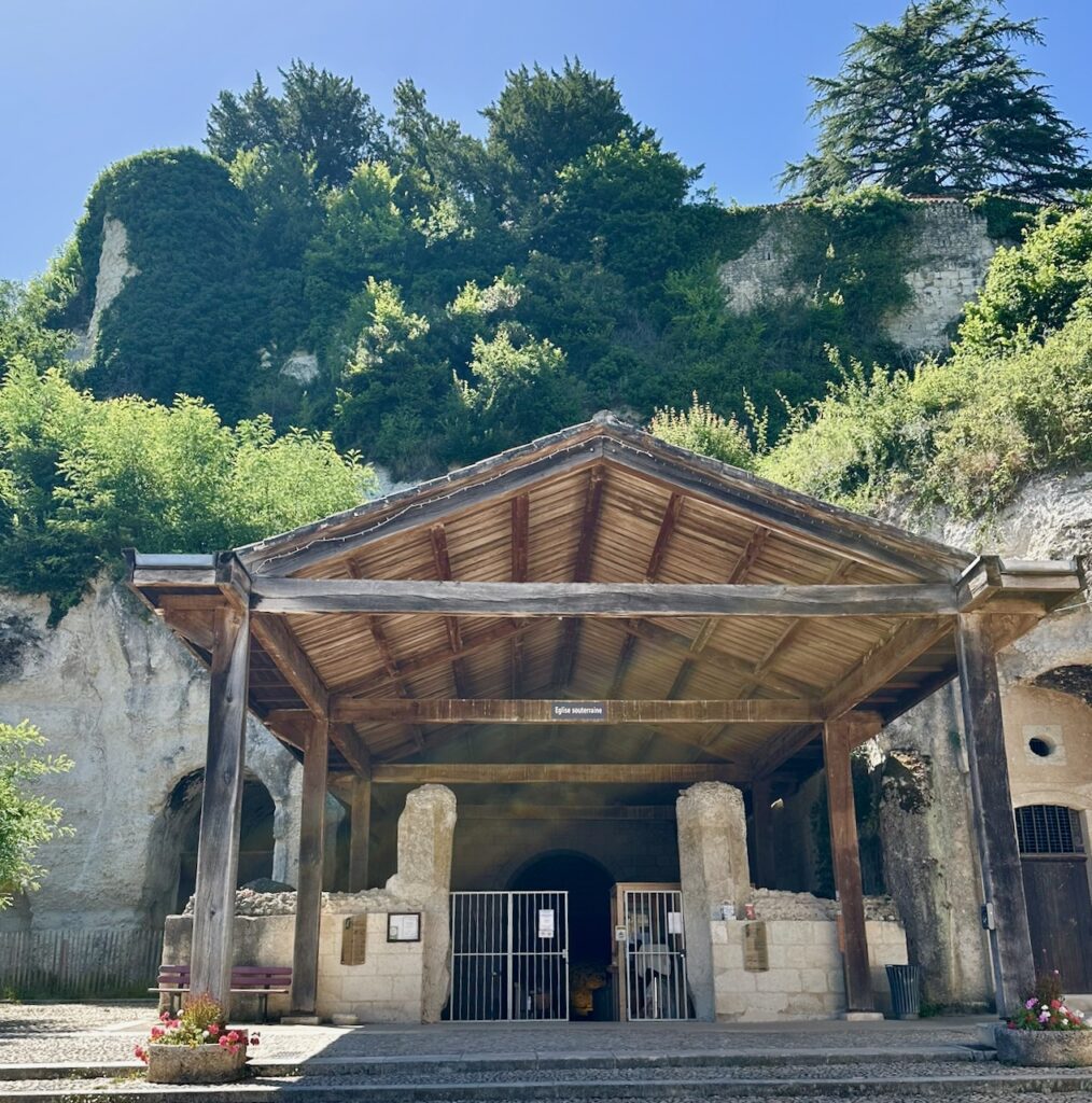Outside Monolithic Church of Saint-Jean, Aubeterre sur Dronne, Charente, Western France