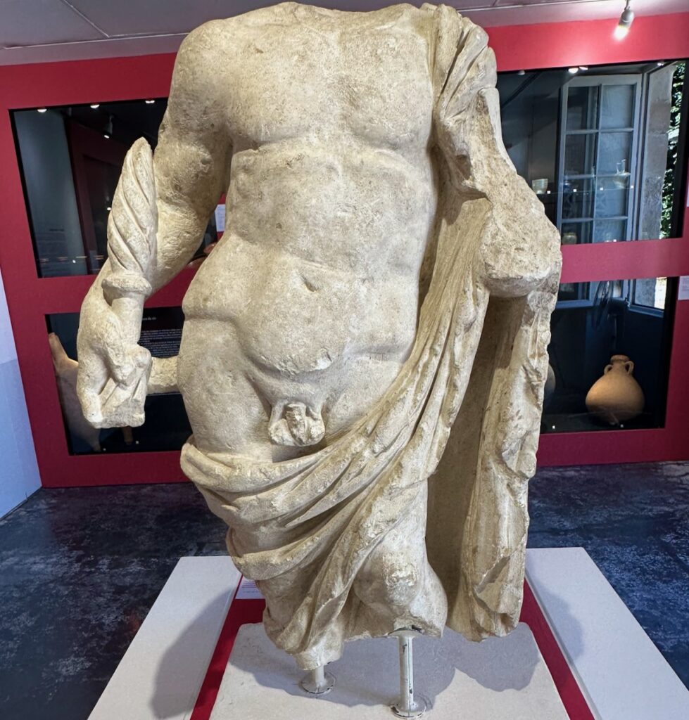 Statue of Jupiter in Saintes Roman Museum,Charente-Maritime, Western France