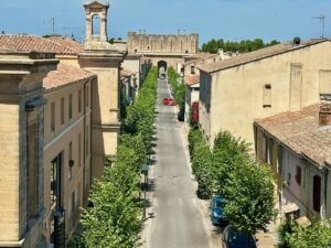 View of Aigues-Mortes by the Mediterranean Salt Marshes